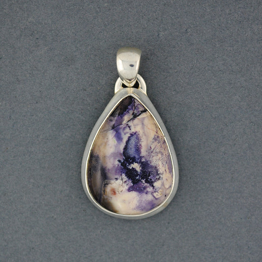 Sterling Silver Tiffiany Stone Teardrop Pendant
