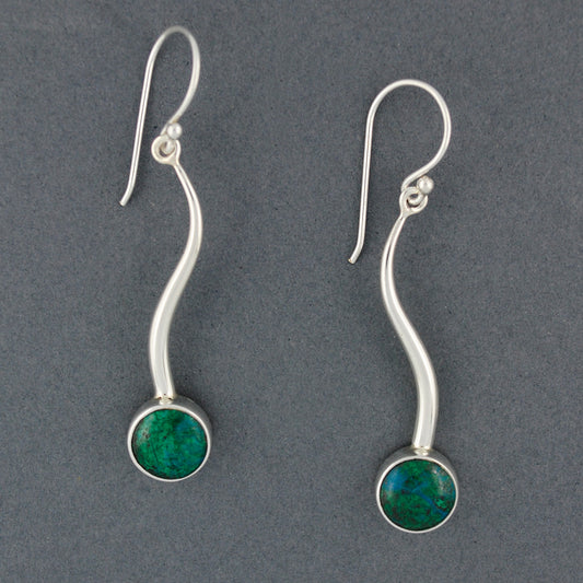 Curved Chrysocolla Earrings