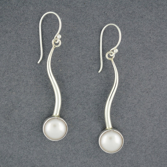 Curved Pearl Earrings