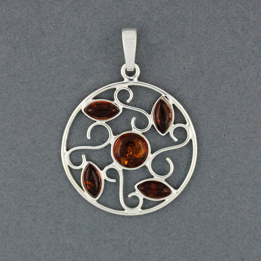 Amber Swirls And Shapes Pendant