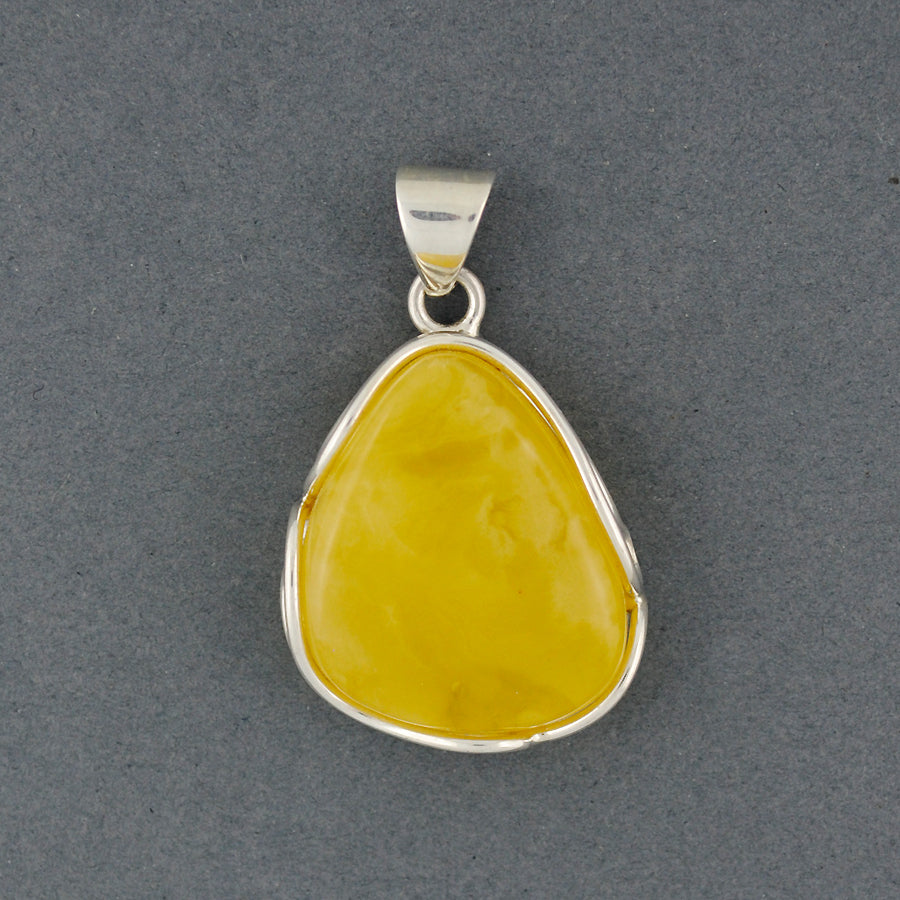 Butterscotch Amber Triangle Pendant