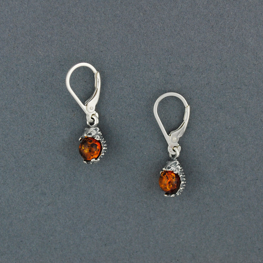 Amber Hedgehog Earrings