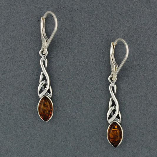 Amber Celtic Twist Earrings