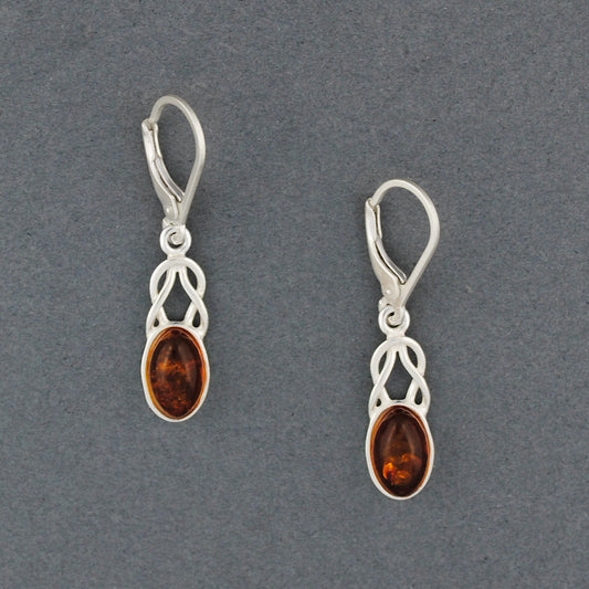 Amber Love Knot Earrings