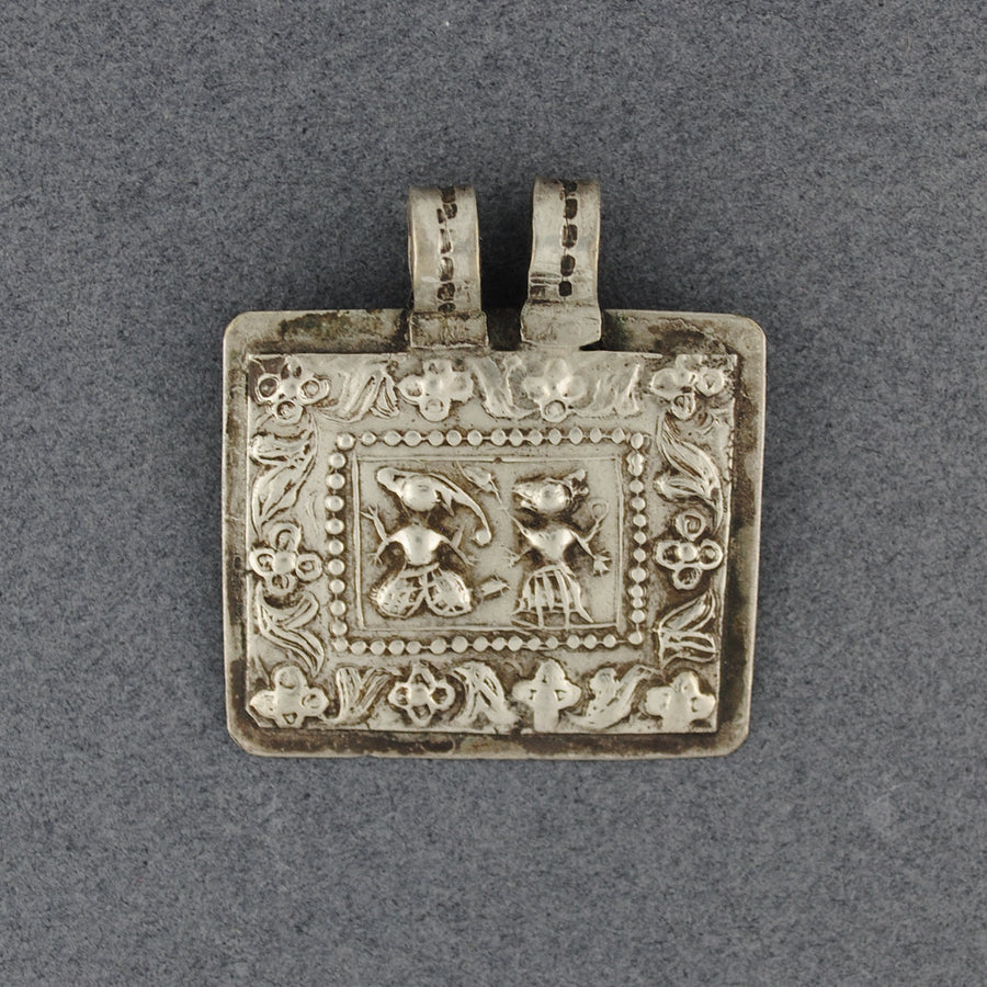 Ganesha & Lakshmi Rectangle Amulet