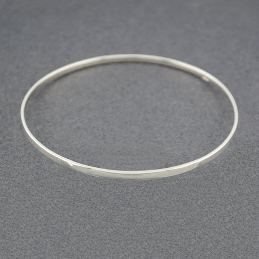 Sterling Silver Light Flat Bangle Bracelet