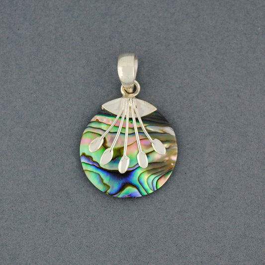 Abalone Circle With Points Pendant