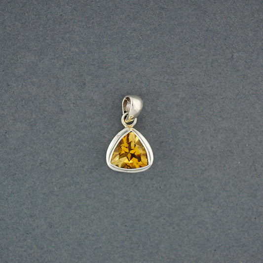 Citrine Curved Triangle Pendant