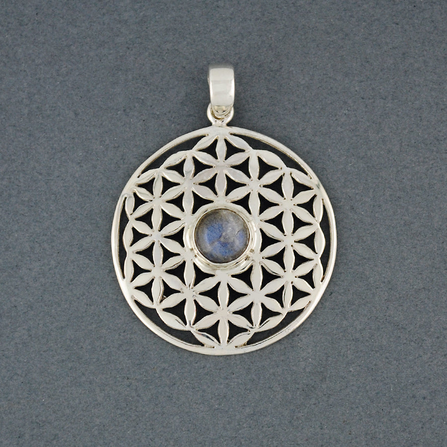 Labradorite Flower Of Life Pendant