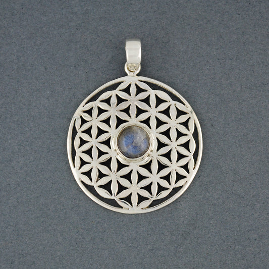 Labradorite Flower Of Life Pendant
