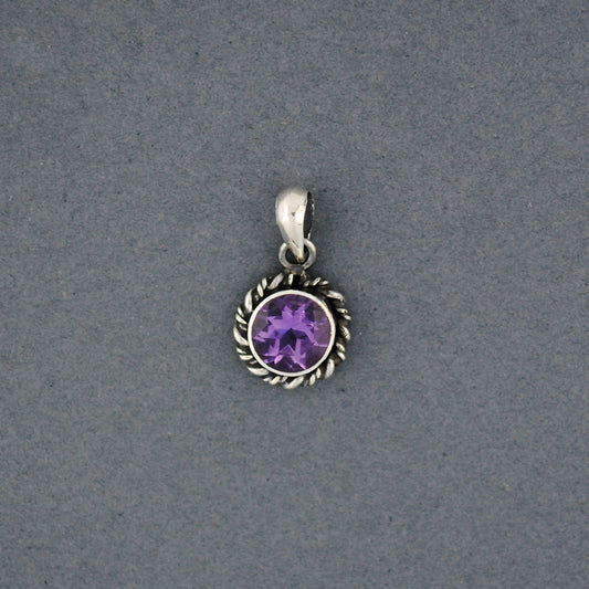 Amethyst Rope Border Pendant