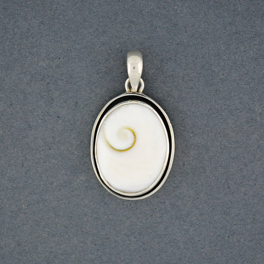 Shiva's Eye Double Bezel Oval Pendant