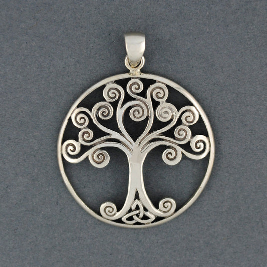 Sterling Silver Spiral Tree Of Life Pendant