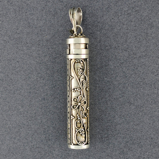 Sterling Silver Large Prayer Box Pendant