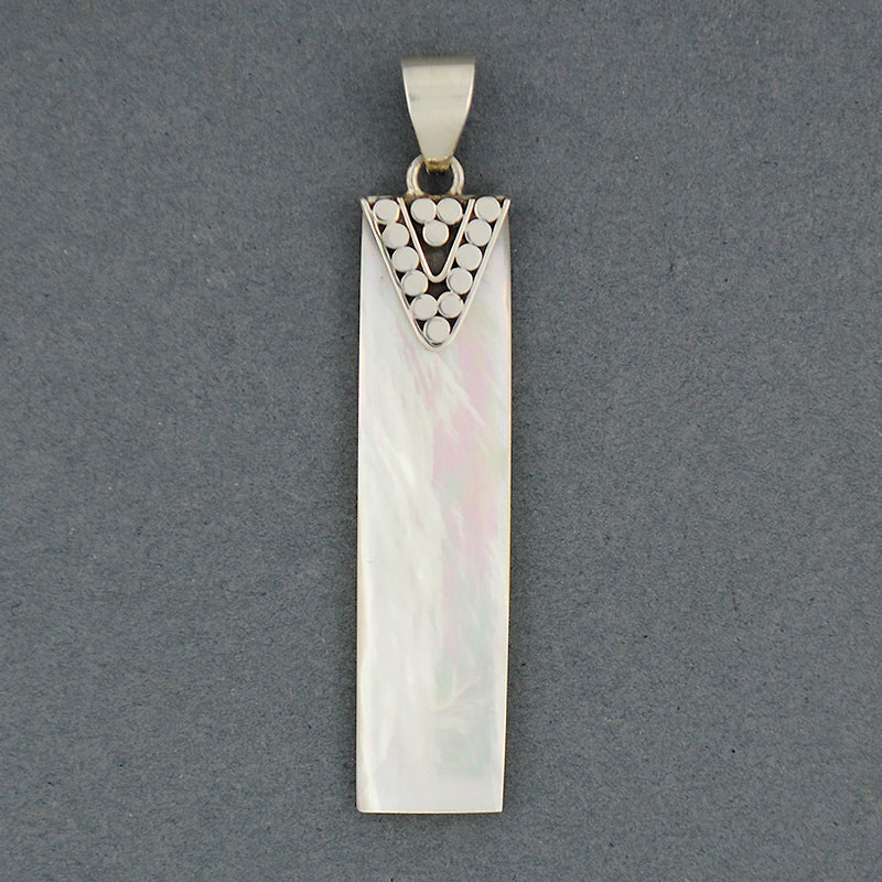 Mother of Pearl Long Rectangle Pendant