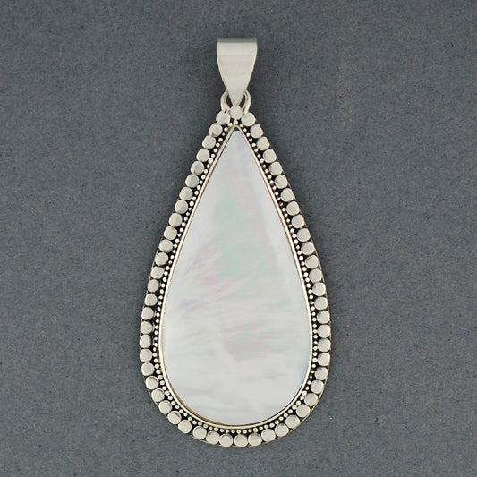 Mother of Pearl Dotted Teardrop Pendant