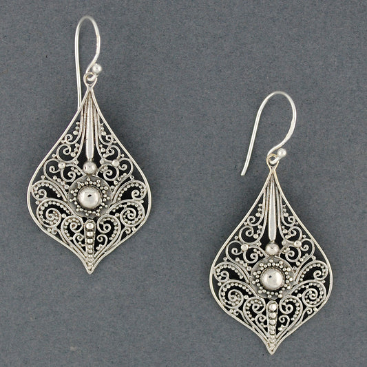 Sterling Silver Ornate Dangle Earrings