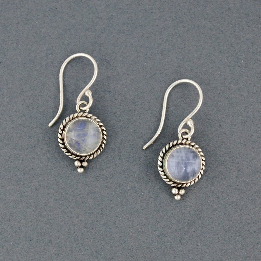 Moonstone Twist And Dots Earrings