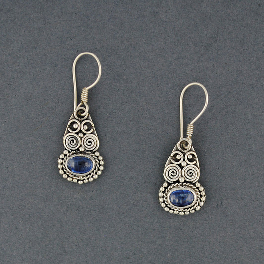 Kyanite Detailed Drop Earrings