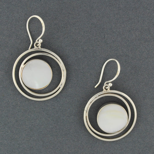 Mother Of Pearl In Circles Earrings