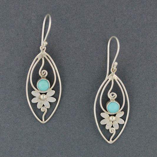 Turquoise Flower Earrings