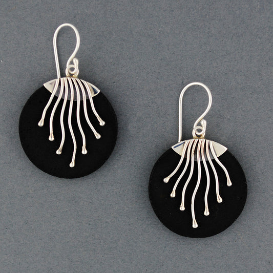 Lava Silver Waves Earrings