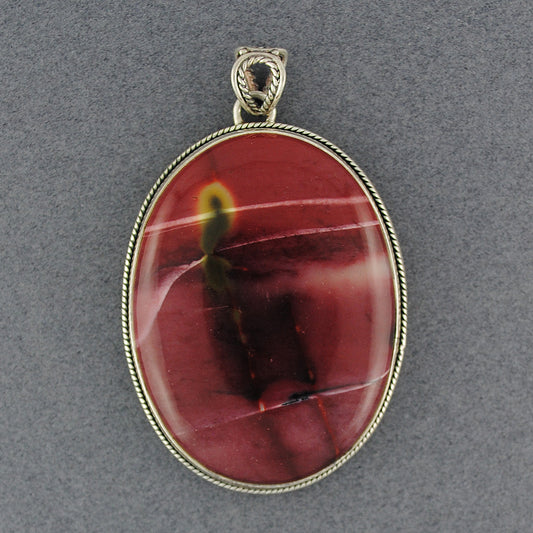 Sterling Silver Mookaite Oval Pendant