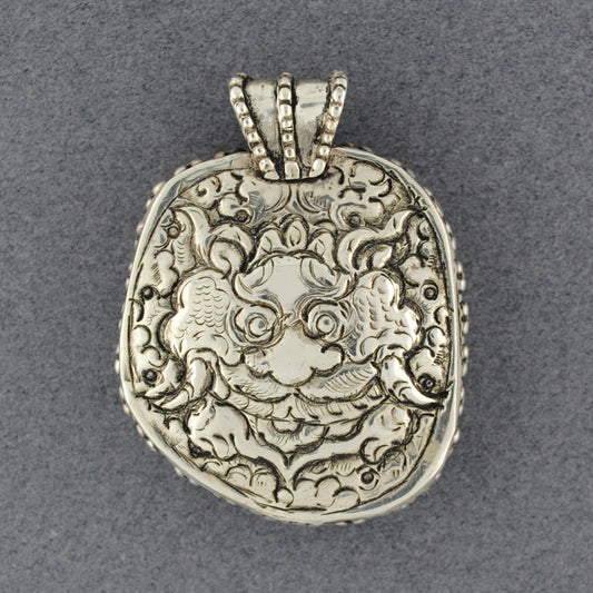 Sterling Silver Turquoise Dragon Pendant