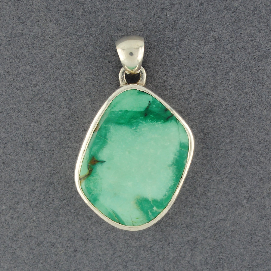Sterling Silver Turquoise Oblong Pendant