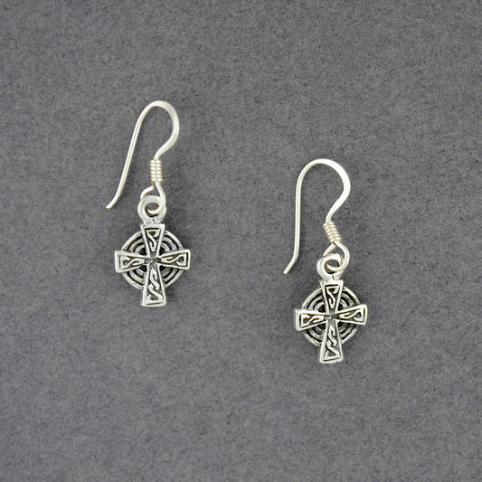 Sterling Silver Small Celtic Cross Earrings