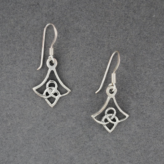 Sterling Silver Celtic Fan Knot Earrings