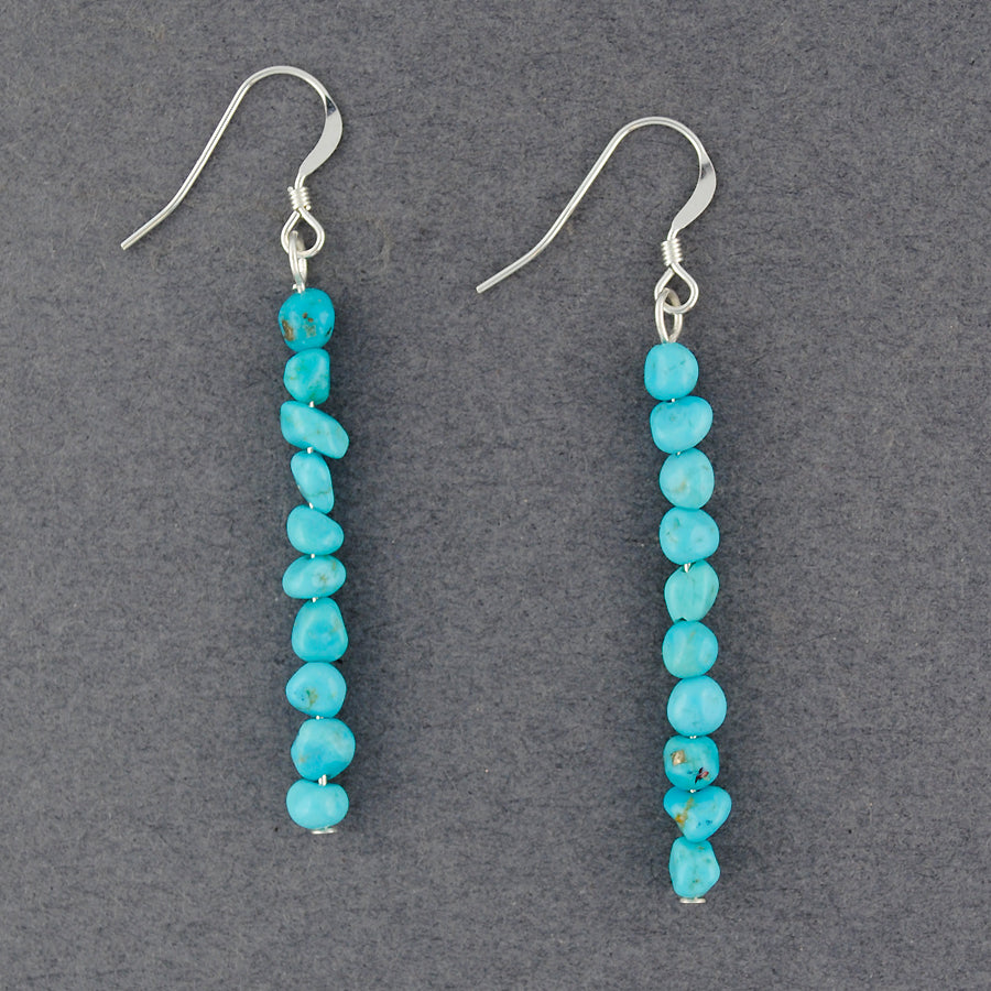 Sterling Silver Turquoise Beaded Earrings