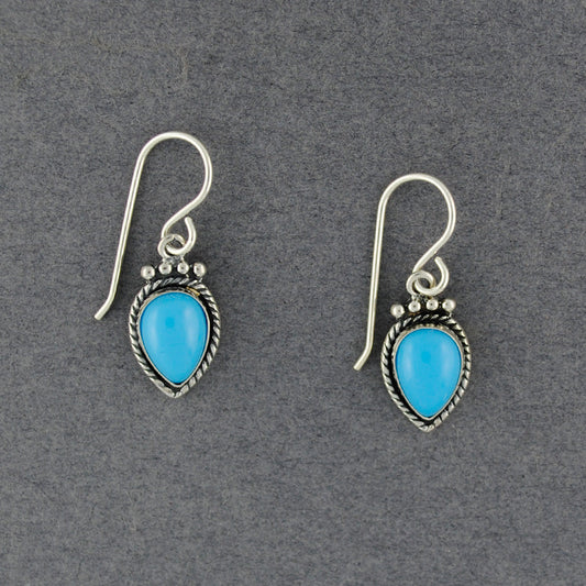 Sterling Silver Turquoise Drop Earrings