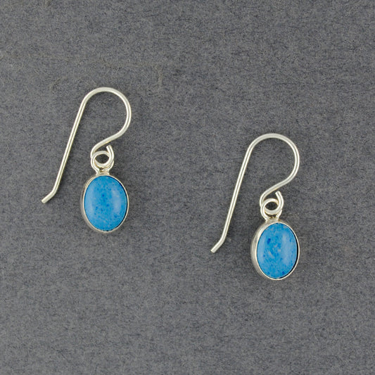 Sterling Silver Denim Lapis Dangle Earrings