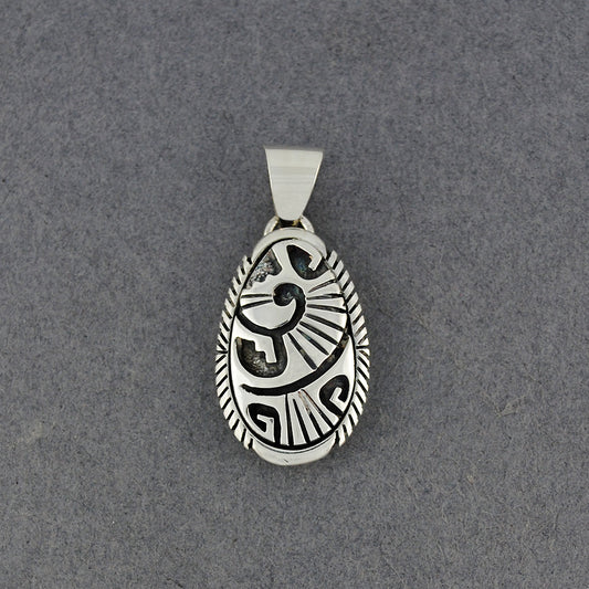 Sterling Silver Carved Pendant