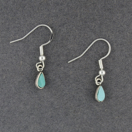 Sterling Silver Turquoise Mini Teardrop Earrings