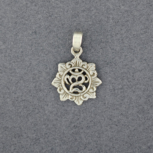 Om in Lotus Pendent