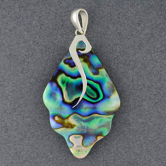 Abalone Wavy Drop Pendant