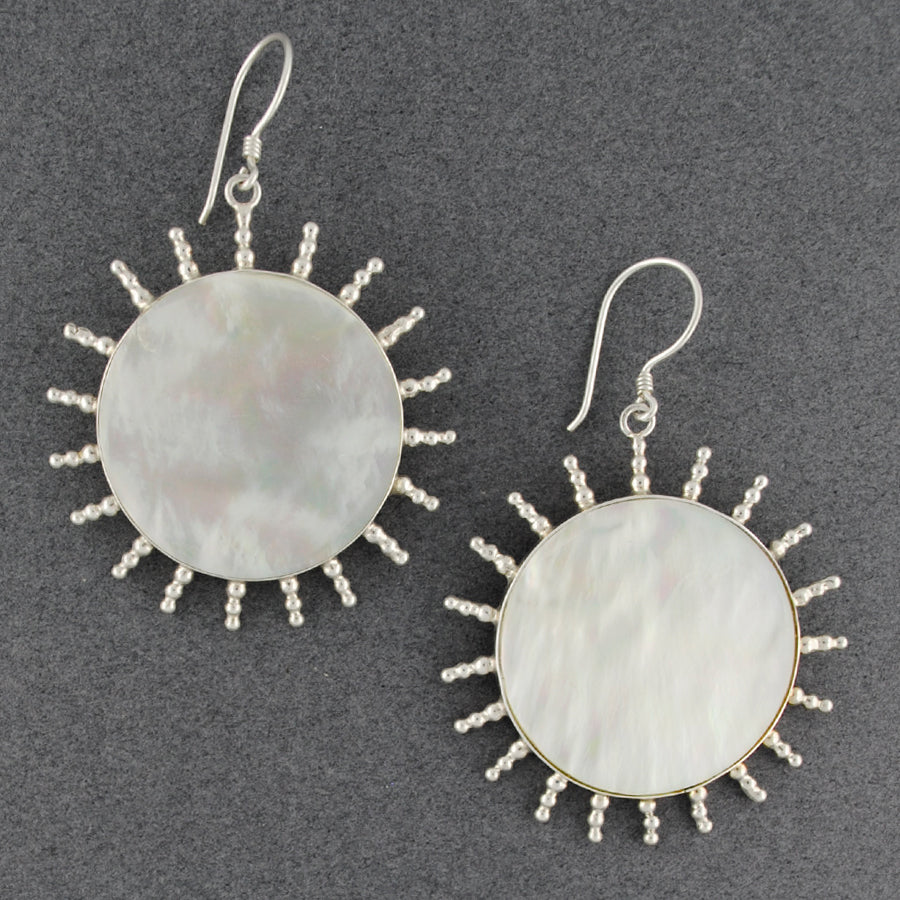 Mother of  Pearl Sunburst Earrings