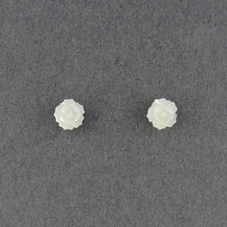 Mother of Pearl Rose Post Earring