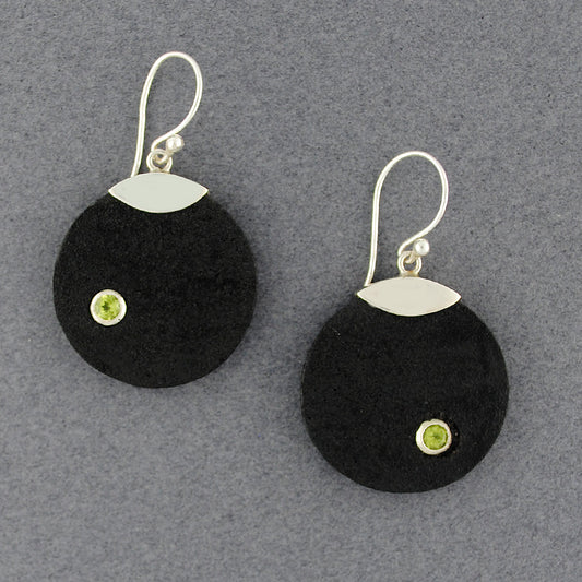 Lava With Peridot Earrings