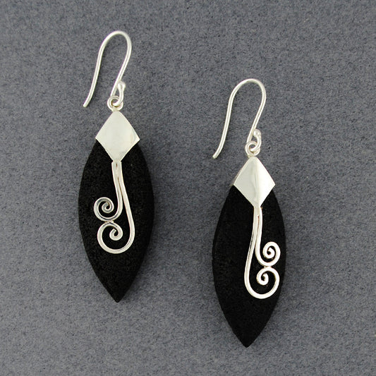 Lava Point with Spirals Earrings