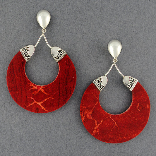 Coral Extra Large Hoop Earrings