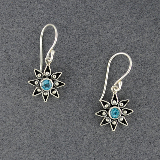 Blue Topaz Star Earrings