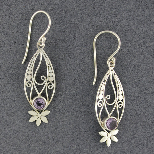 Amethyst Detailed Dangle Earrings