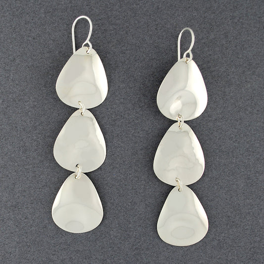 Sterling Silver Triple Drop Earrings