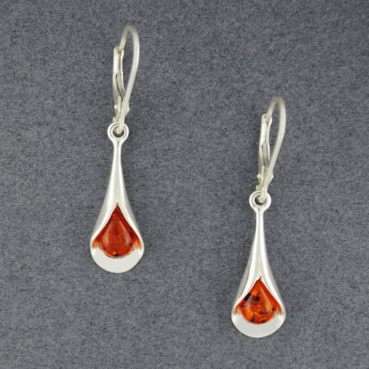 Amber Flute Drop Earrings