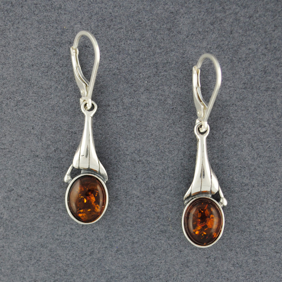 Amber Floral Drop Earrings