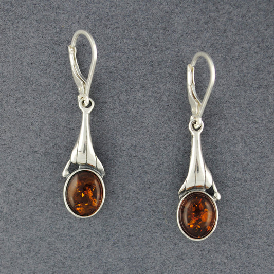 Amber Floral Drop Earrings