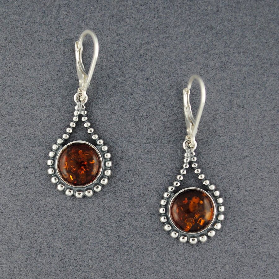 Amber Dotted Drop Earrings